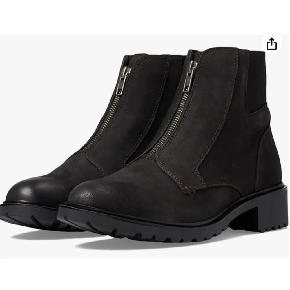 Cobb Hill‎ Women's Nubuck Leather Center Zip Ankle Waterproof Boots Size 6